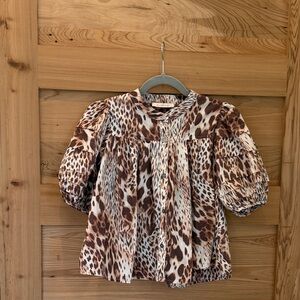 Olivaceous Women’s Animal Print Blouse
